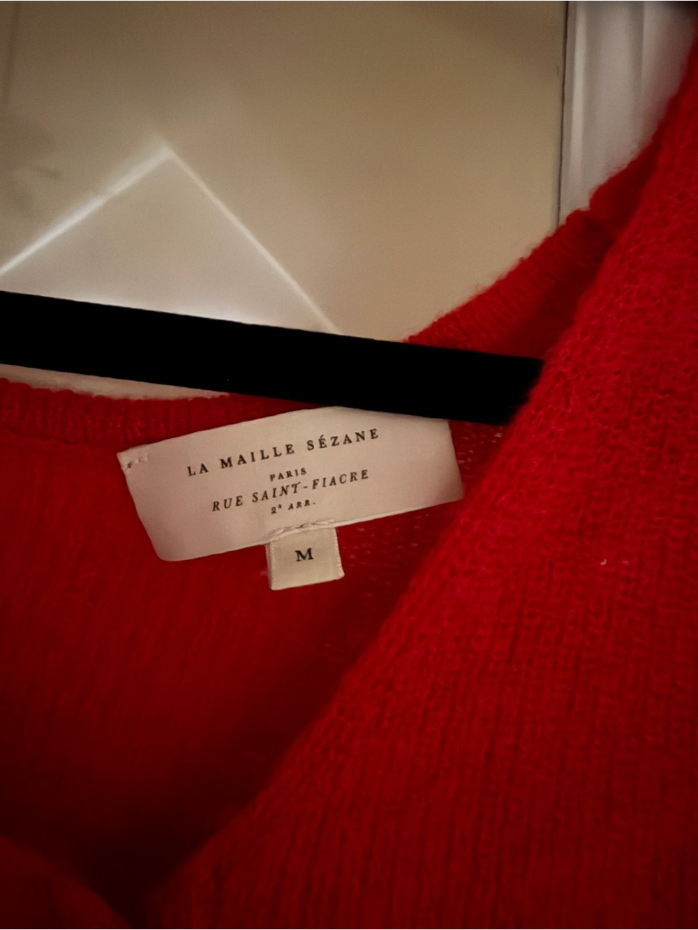 Sézane Barry Cardigan Red Mohair Blend Sweater Size M - Picture 8 of 10